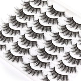 Losha Cat Eye Lashes close-up highlighting faux mink fiber