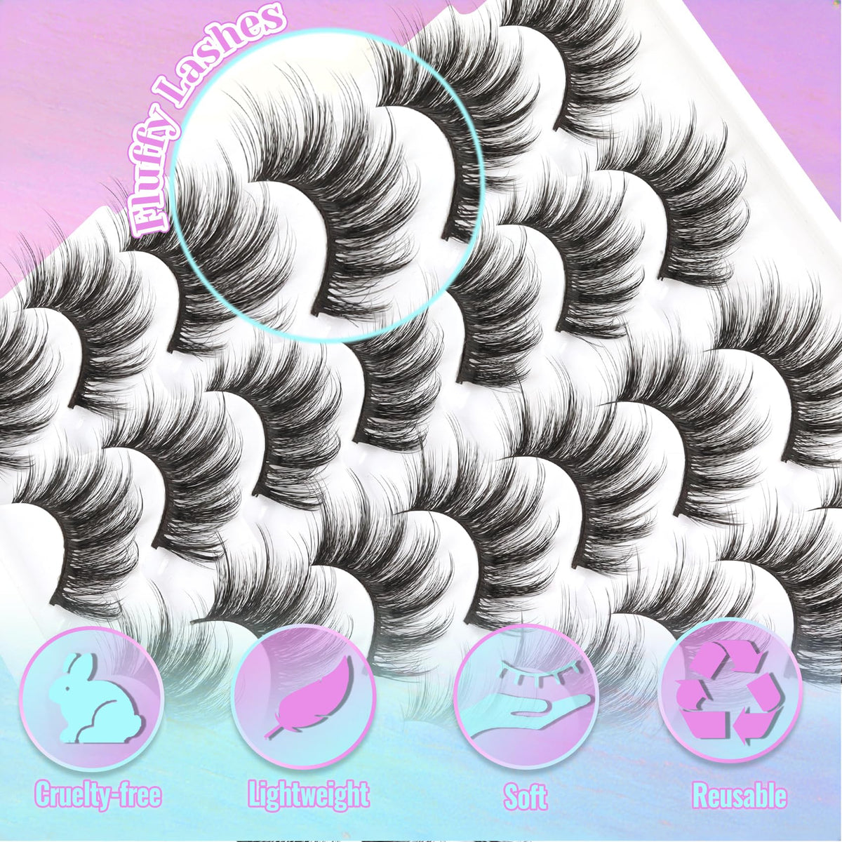 Losha Cat Eye Lashes flat lay with beauty accessories