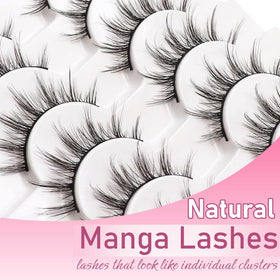 Losha Manga Lashes 6D75 side view highlighting flexible band