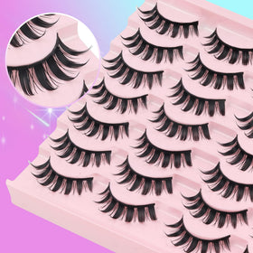 Losha Spiky Manga Lashes showing 8D volume effect