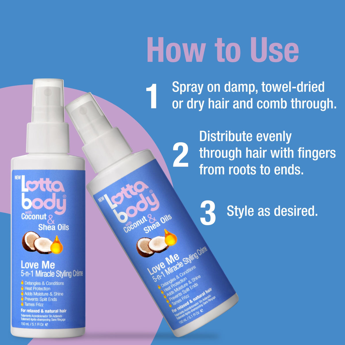 Lottabody Love Me 5-n-1 Leave-In texture demonstration