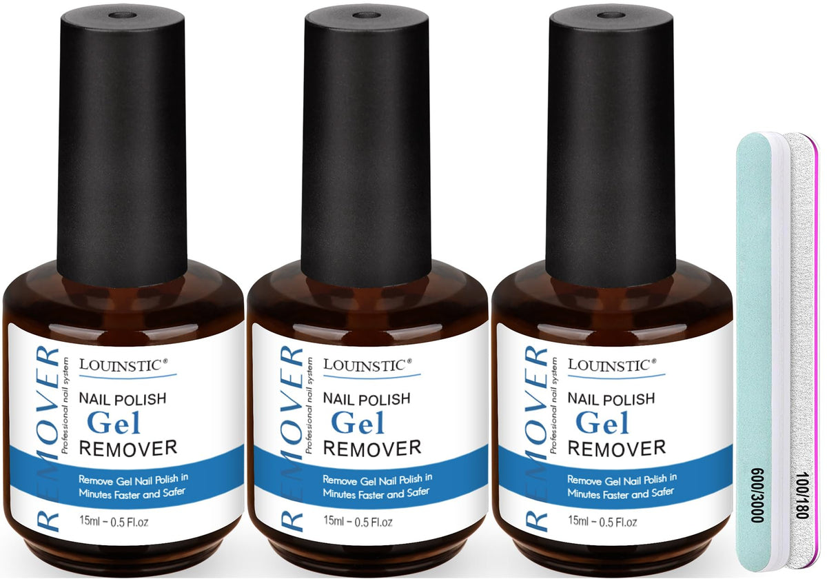 LOUINSTIC Gel Polish Remover Kit 45ML with three bottles