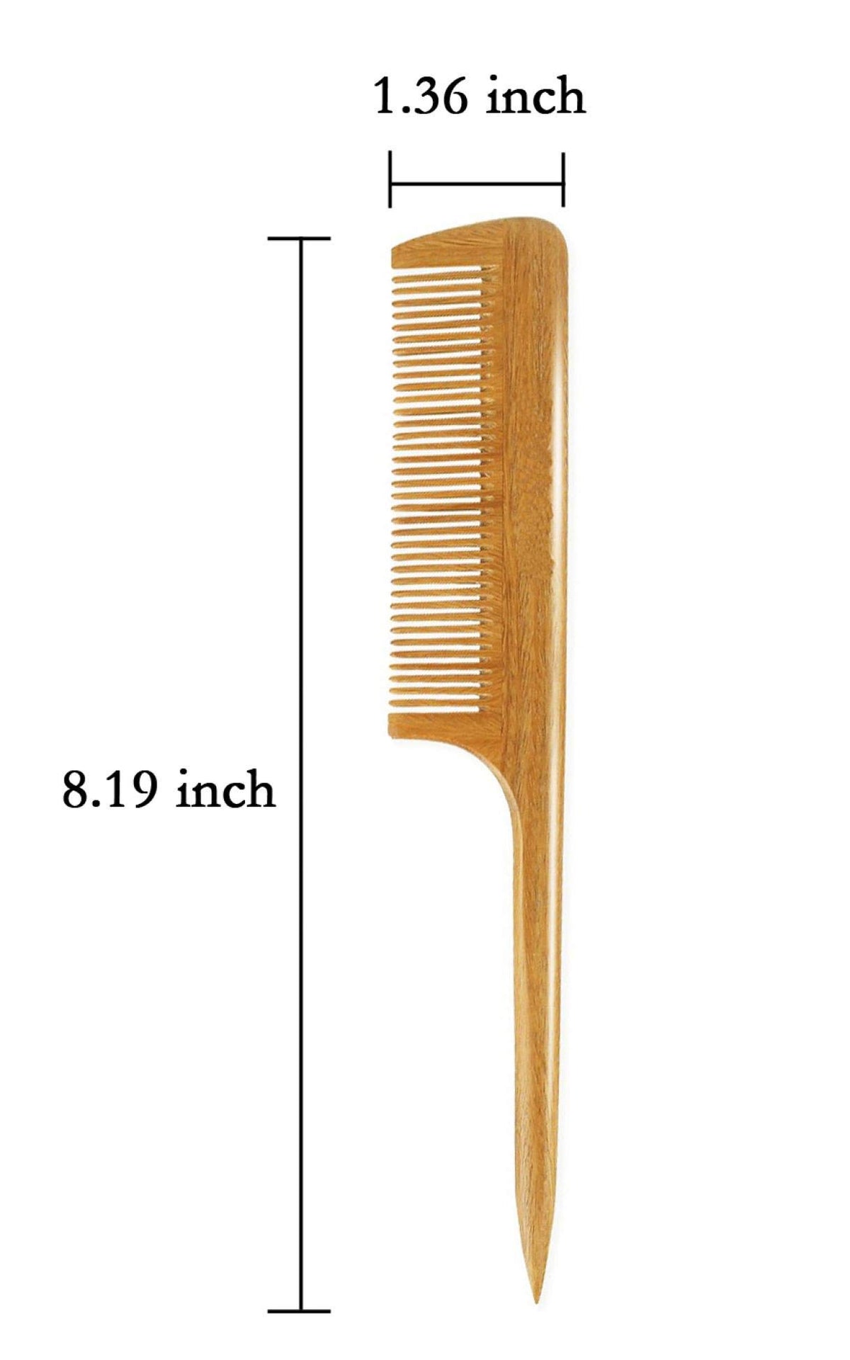 Louise Maelys wooden tail comb side view