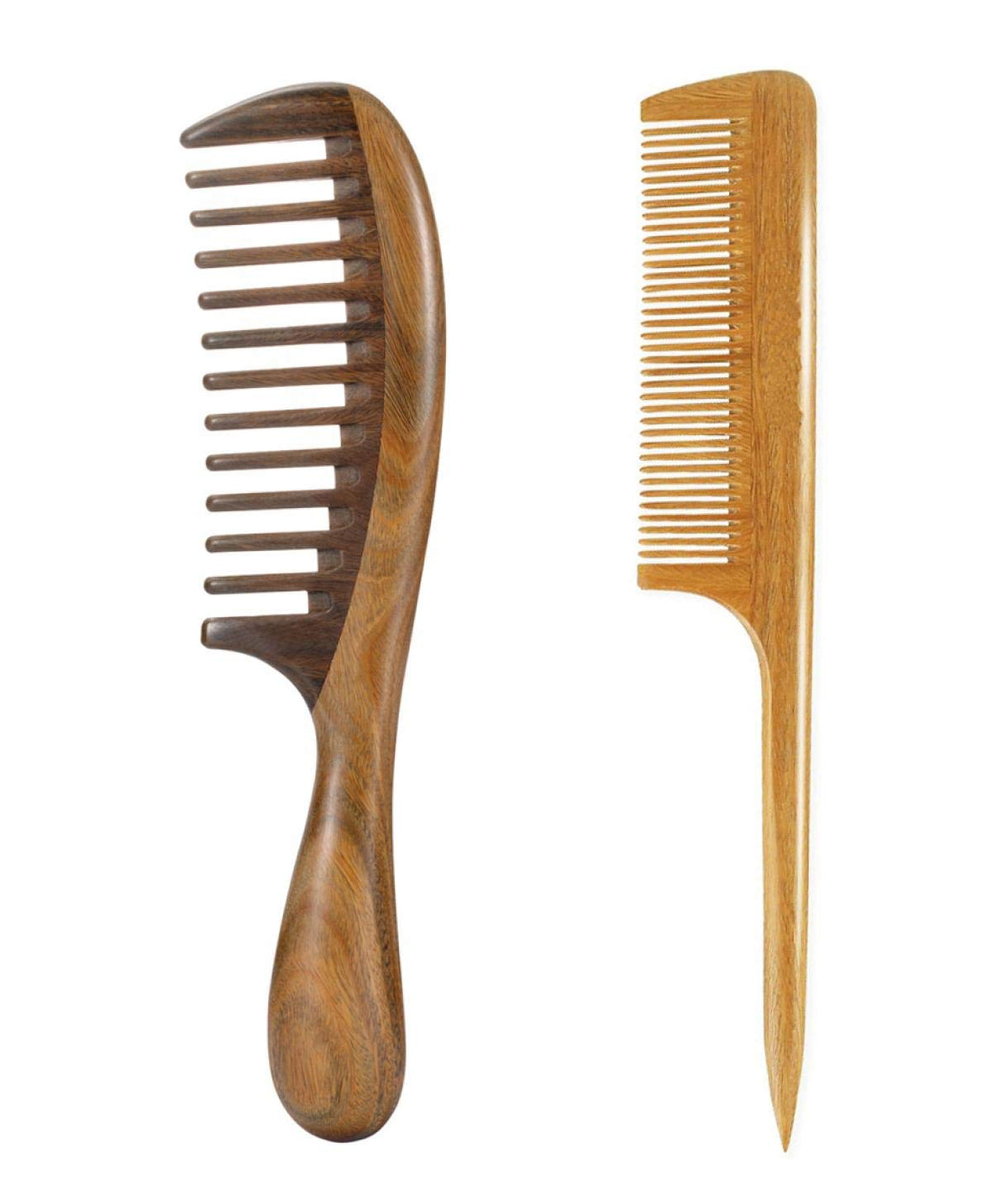 Louise Maelys wooden wide tooth comb front view
