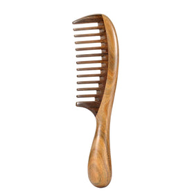 Louise Maelys Wooden Wide Tooth Hair Comb front view