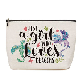 Lovdazzles Dragon Makeup Bag front view with vibrant design