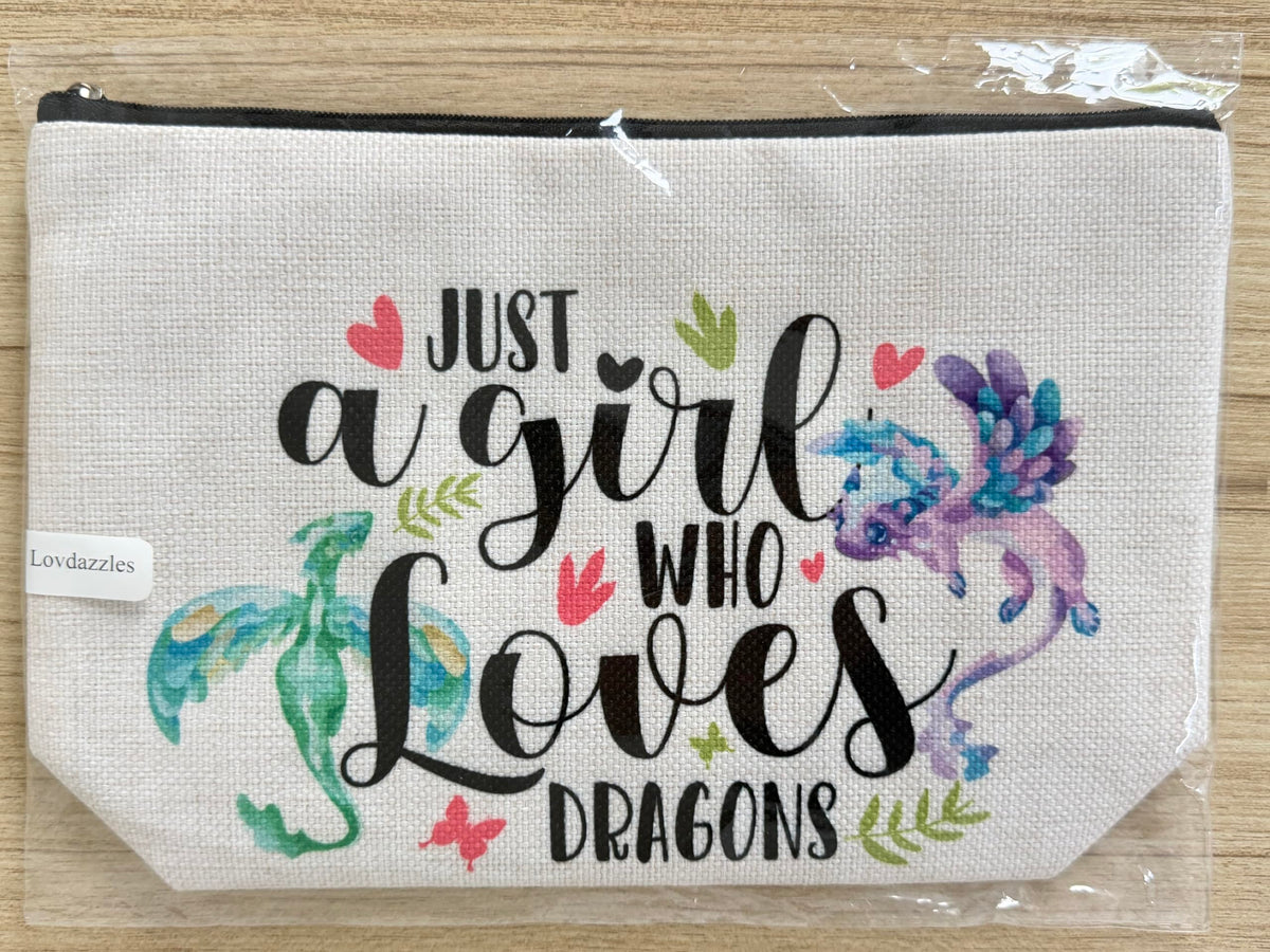 Lovdazzles Dragon Makeup Bag packaging on display