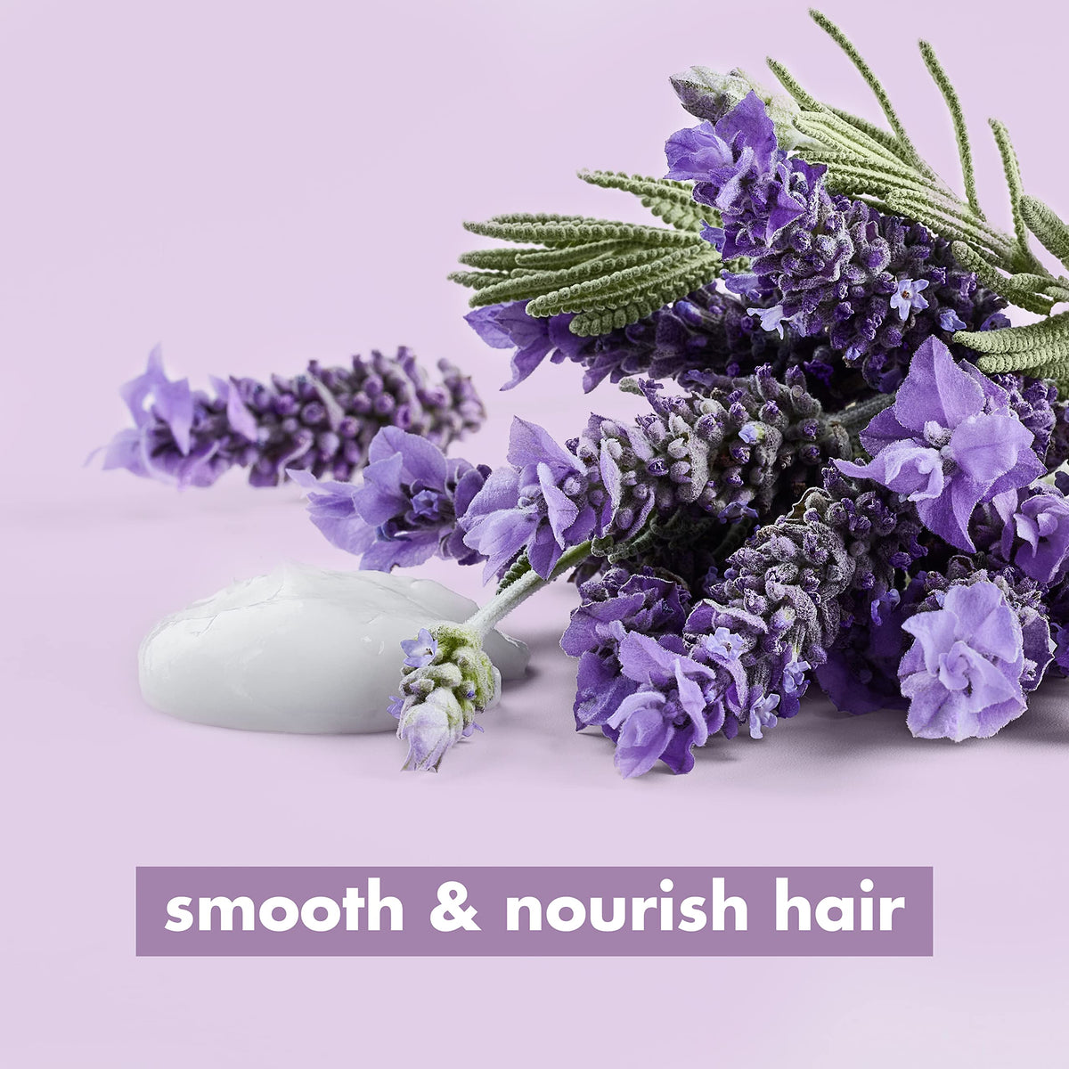 Love Beauty And Planet Smooth & Serene Conditioner in a bathroom setting