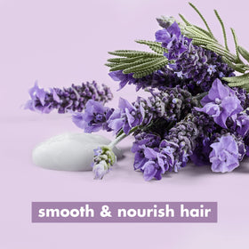 Love Beauty And Planet Smooth & Serene Conditioner in a bathroom setting