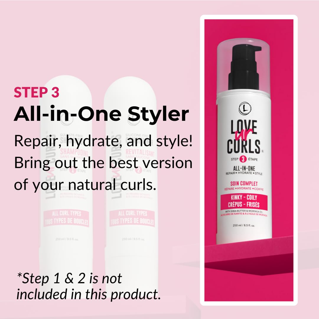 Love Ur Curls Curl Defining Lotion Cream back view with label
