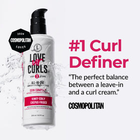 Love Ur Curls Curl Defining Lotion Cream side view showing texture