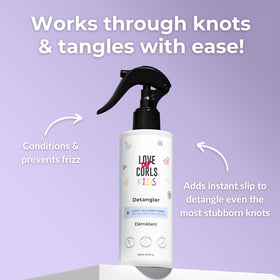 Love Ur Curls Kids Detangler Spray back view with ingredient list