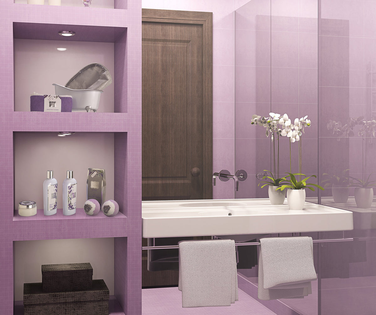LOVERY bath oils and bubble bath displayed