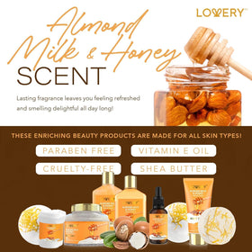 LOVERY Body Scrub and Bath Bombs displayed together