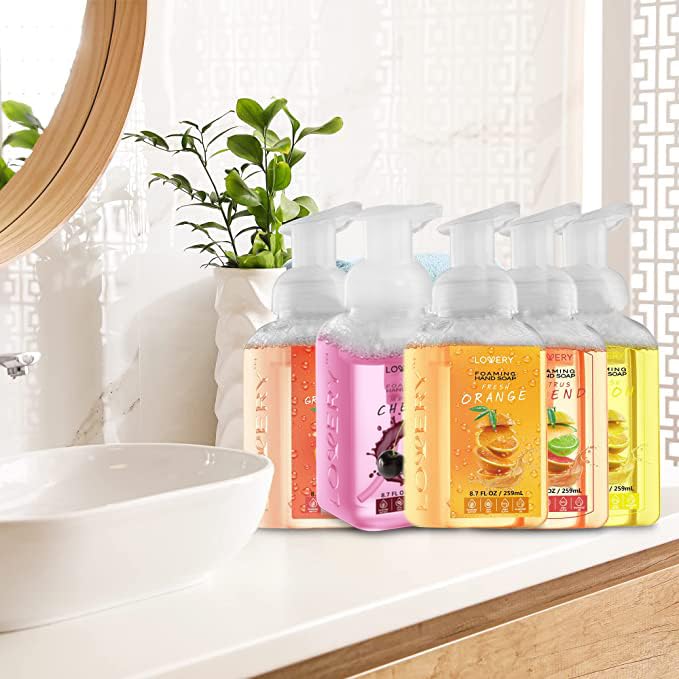 LOVERY Foaming Hand Soap 10 Pack displayed with packaging