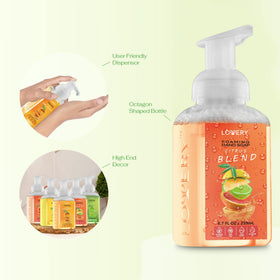 LOVERY Foaming Hand Soap Citrus Blend bottle side view