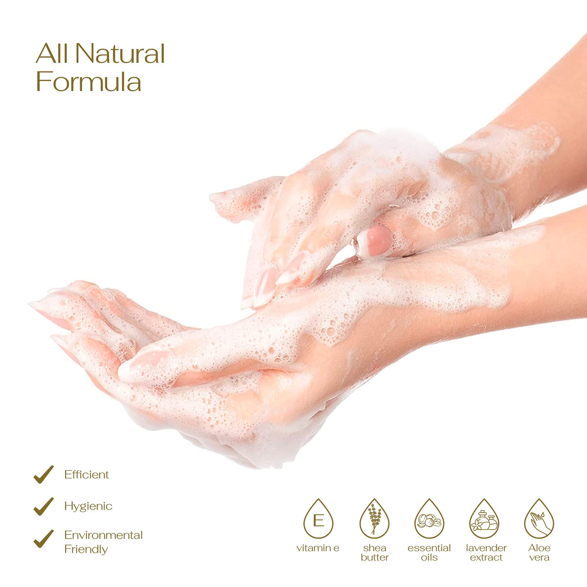 LOVERY Foaming Hand Soap Fresh Lime bottle side view