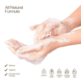 LOVERY Foaming Hand Soap in bathroom setting
