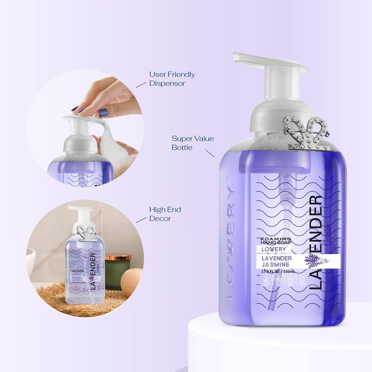 LOVERY Foaming Hand Soap in Citrus Blend fragrance bottle