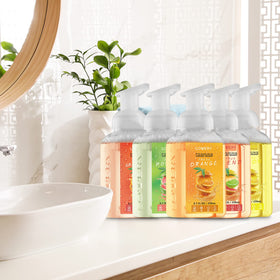 LOVERY Foaming Hand Soap Pink Grapefruit bottle close-up