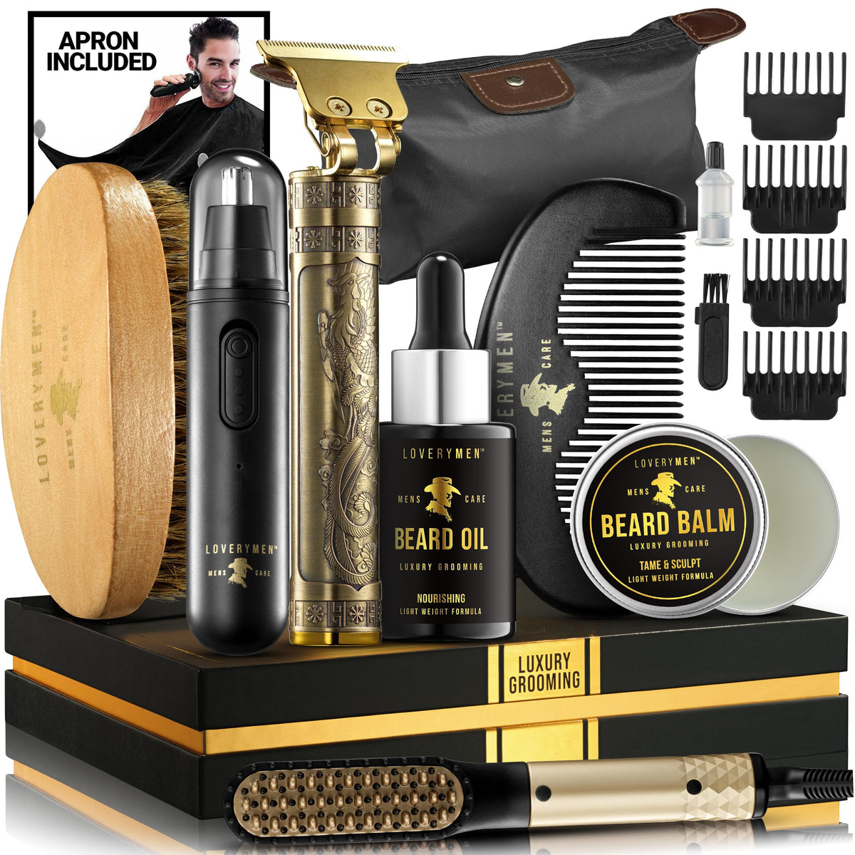 LOVERY Grooming Beard Kit 15pc luxury gift box