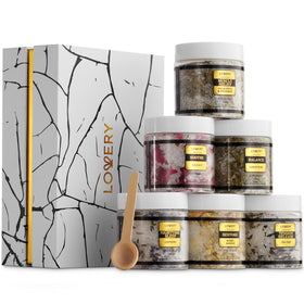 LOVERY Spa Gift Basket with Epsom Bath Salts in marble and gold box