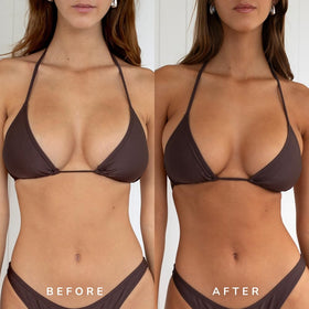 Loving Tan 2 HR Express Self Tanner Mousse Mini Kit Dark with product texture