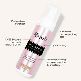 Loving Tan 2 HR Express Self Tanning Mousse, Medium application process