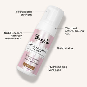 Loving Tan 8 HR Deluxe Self Tanning Mousse, Dark texture close-up