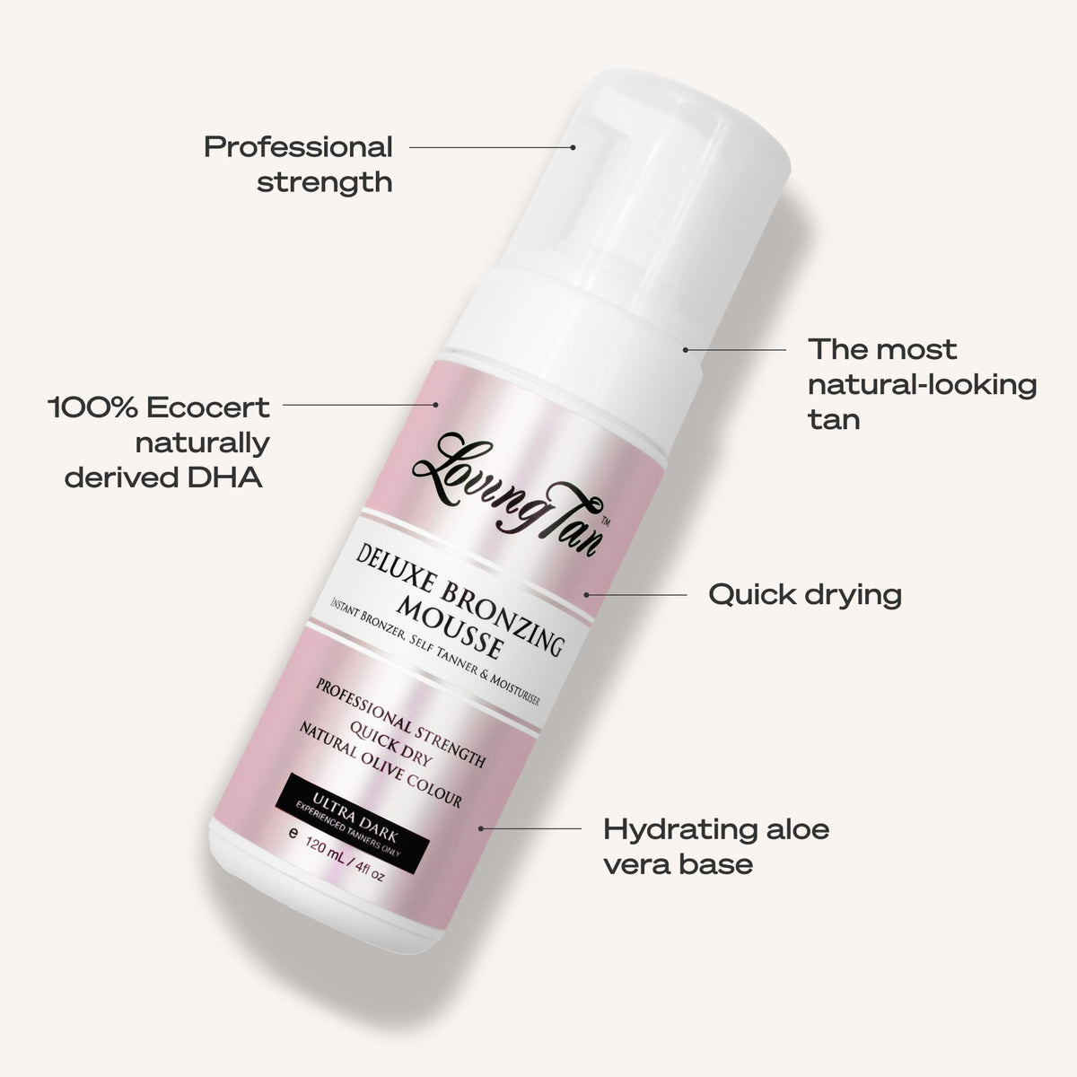 Loving Tan Deluxe Self Tanning Bronzing Mousse Ultra Dark after application