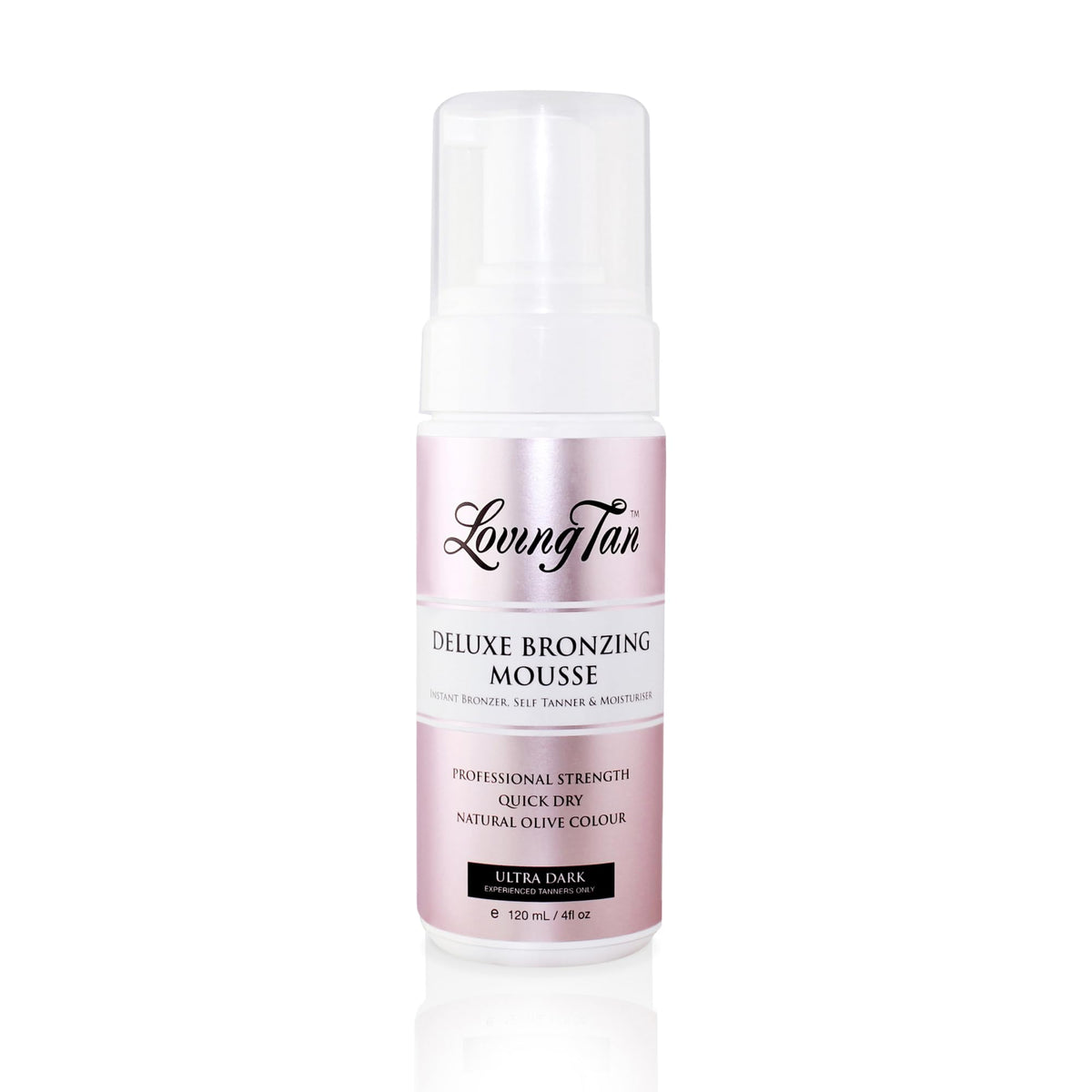 Loving Tan Deluxe Self Tanning Bronzing Mousse Ultra Dark bottle front view