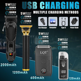LQT grooming kit with barber cape and comb