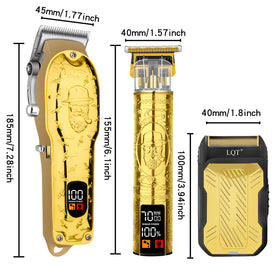 LQT hair clipper set with cleaning brushes and comb
