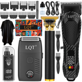 LQT Hair Clippers for Men complete grooming kit front view