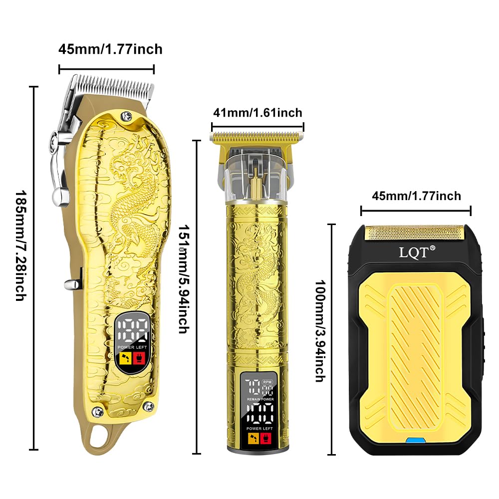 LQT Hair Clippers set showing large clipper and small trimmer