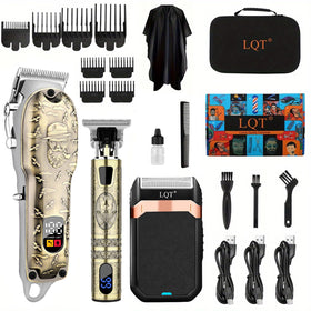 LQT Hair Clippers Set with accessories and guide combs