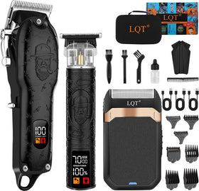 LQT Professional Hair Clipper Set with accessories on a table