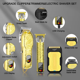 LQT Professional Hair Clippers LED display showing battery level