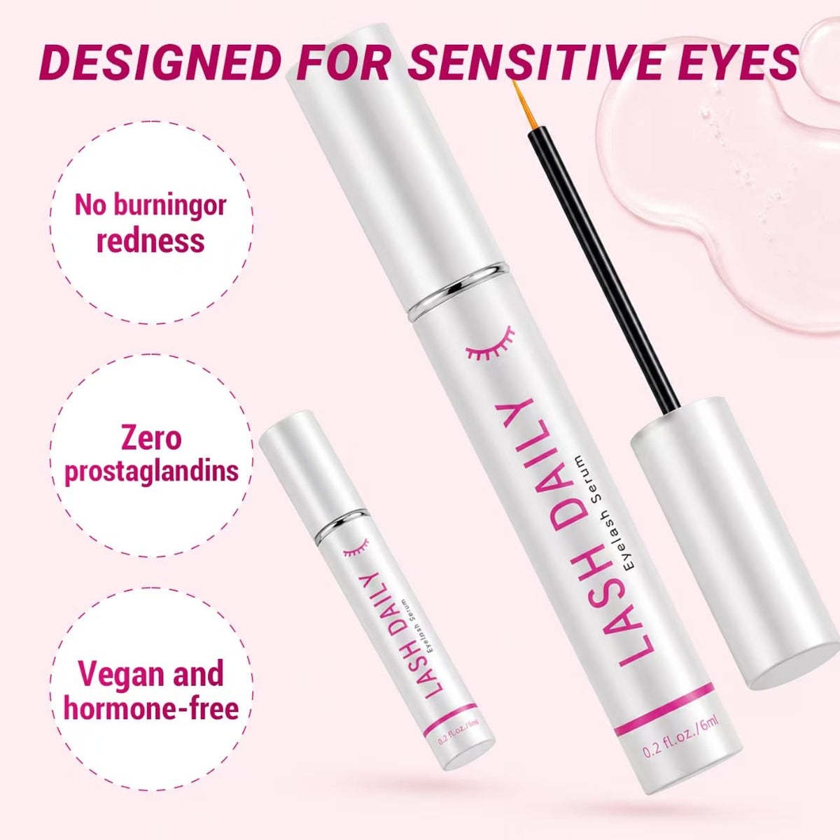 LRLAY Lash Serum 6ml bottle mouth for controlled application