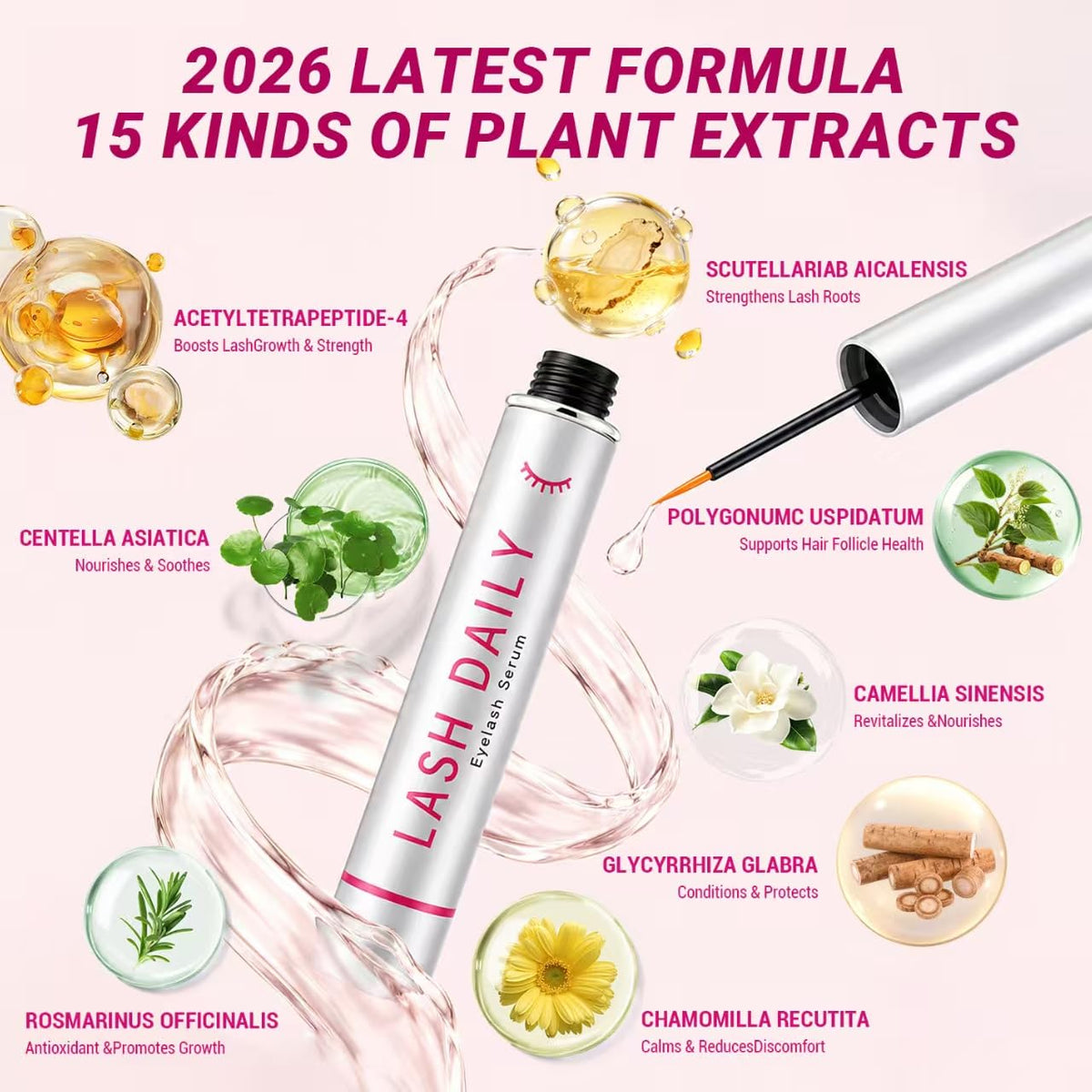 LRLAY Lash Serum 6ml lifestyle scene with beauty products
