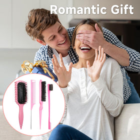 LSKHJT Curl Defining Brush demonstrating frizz reduction