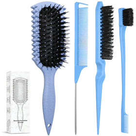 LSKHJT Curl Defining Brush Set with three styling tools in blue