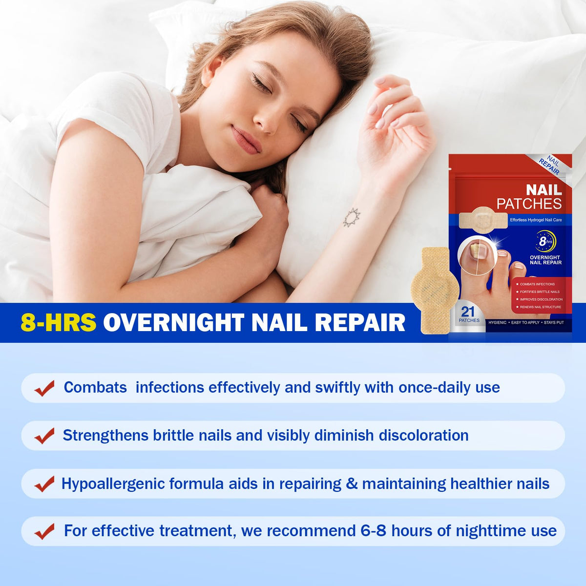 LTQXGT Nail Repair Patches kit contents overview