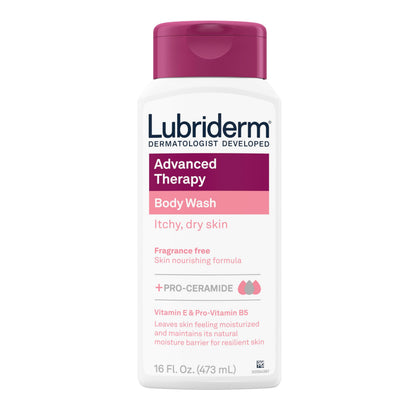 Lubriderm Advanced Therapy Body Wash 16 fl. oz bottle front view
