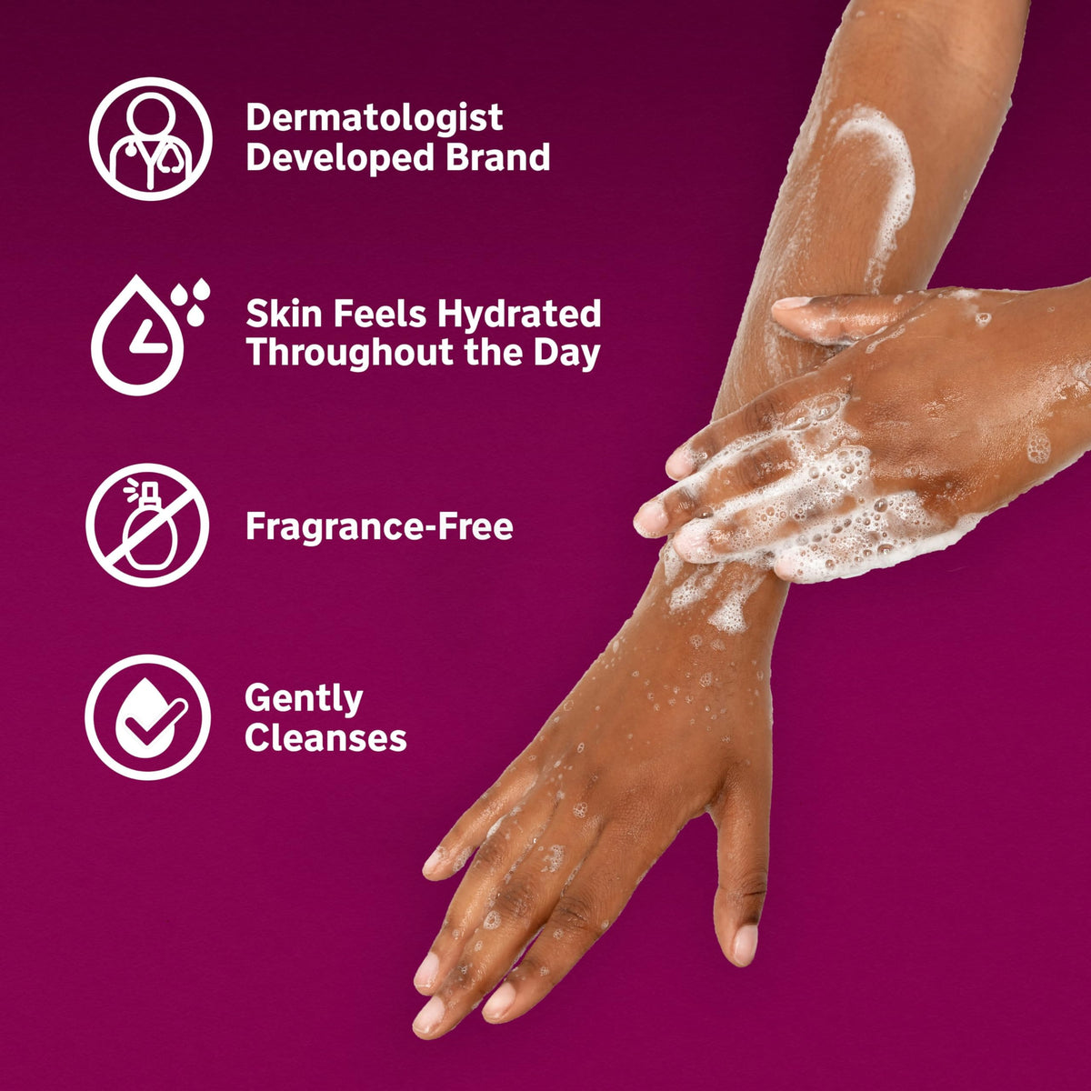 Lubriderm Advanced Therapy Body Wash bottle side view