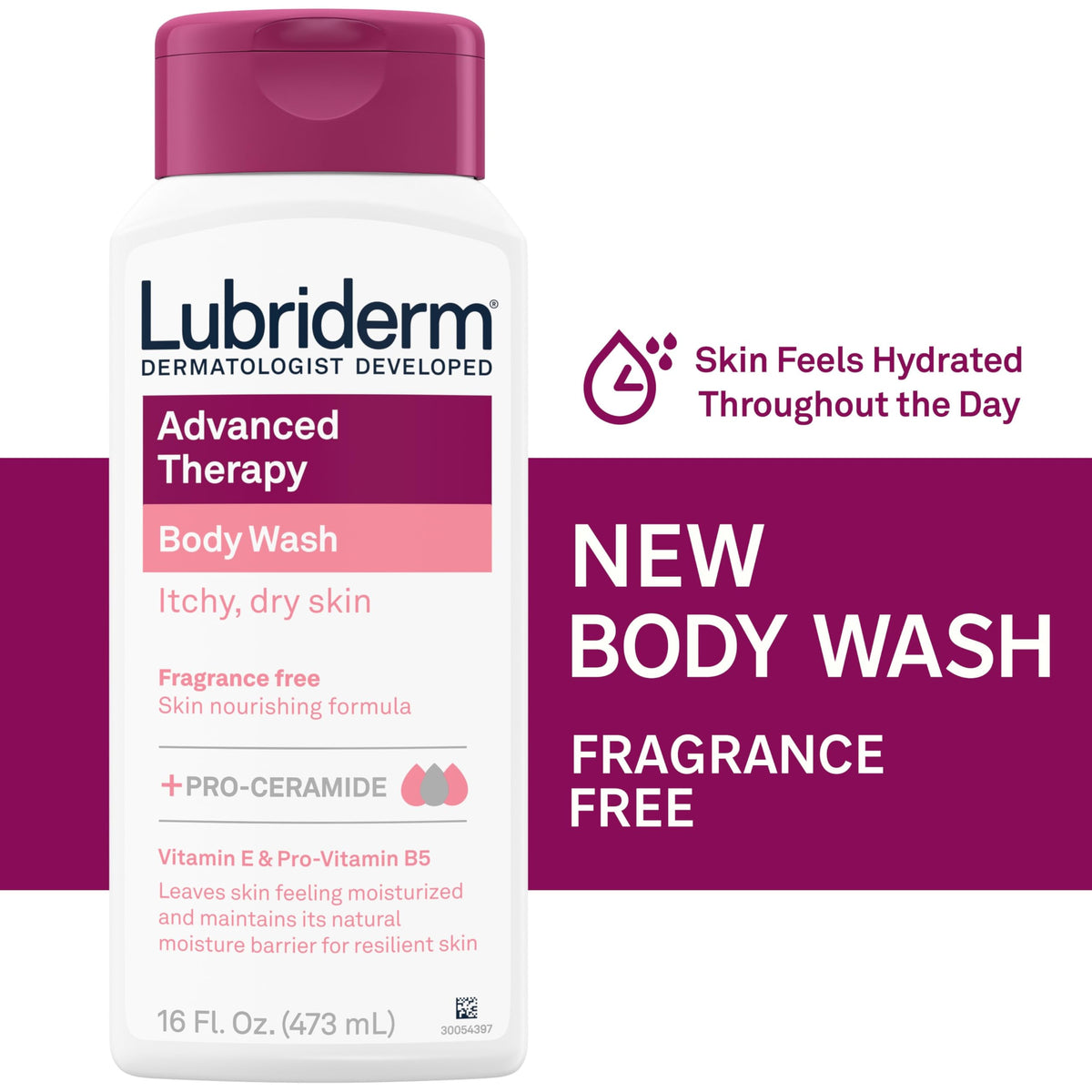 Lubriderm Advanced Therapy Body Wash creamy texture close-up