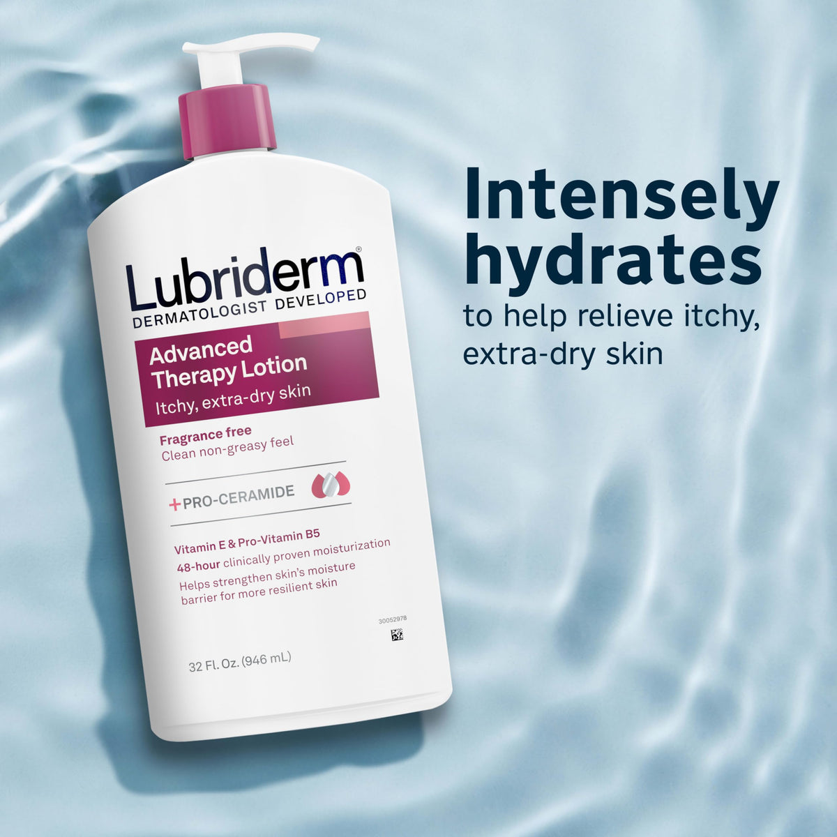 Lubriderm Advanced Therapy lotion pump top close-up