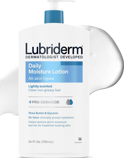 Lubriderm Daily Moisture Body Lotion 24 fl oz front view