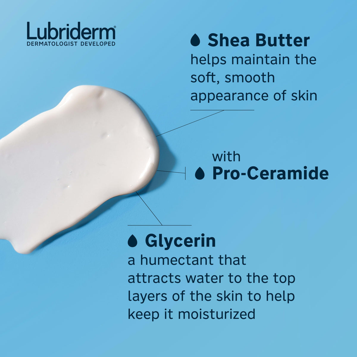 Lubriderm Daily Moisture Body Lotion on bathroom counter