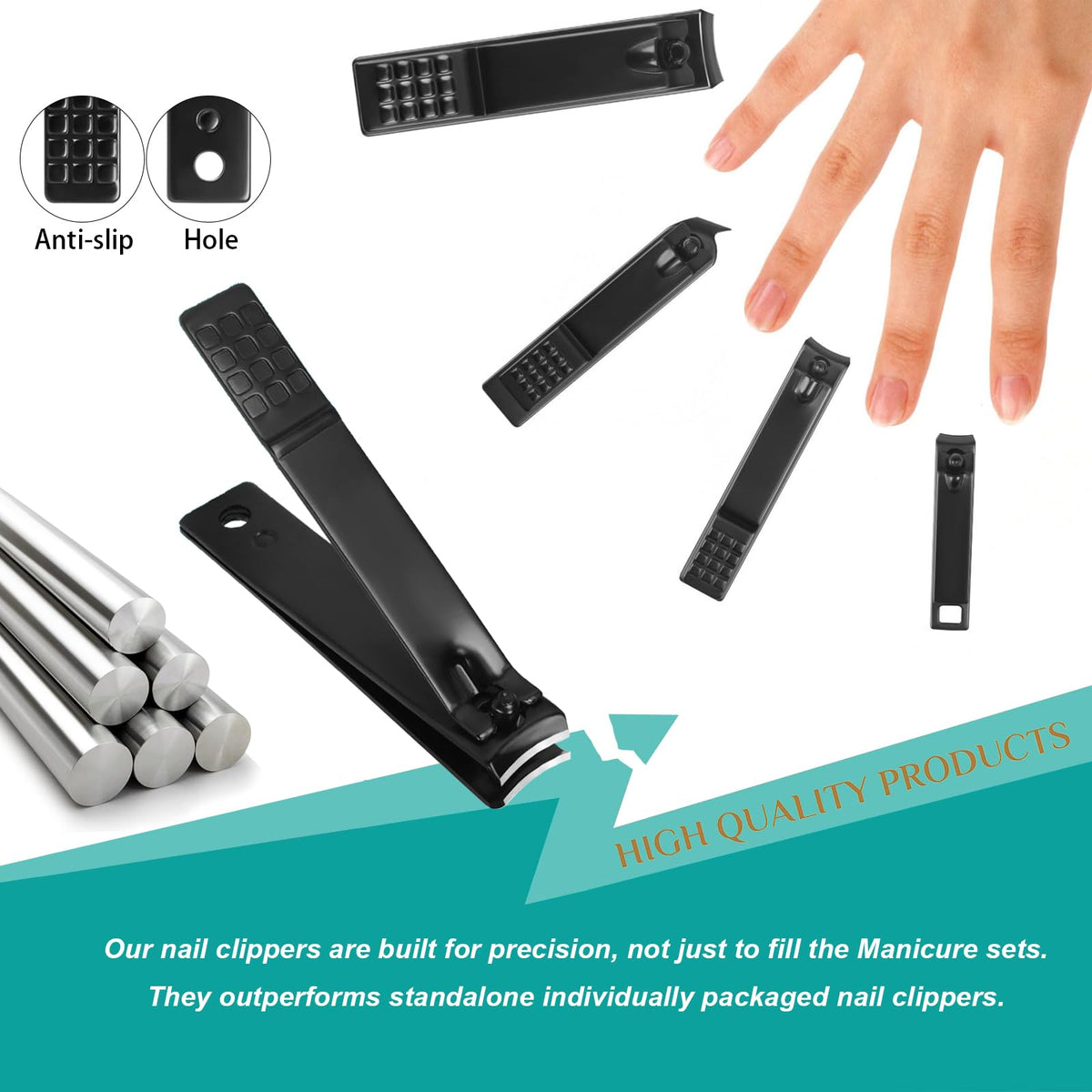 LUCK AROUND manicure set tools in use